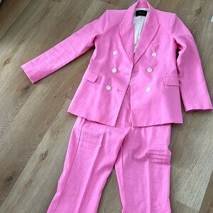Deluc hot pink blazer set xs
